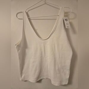 NWT Abercrombie & Fitch White Ribbed Women's‎ Tank Top